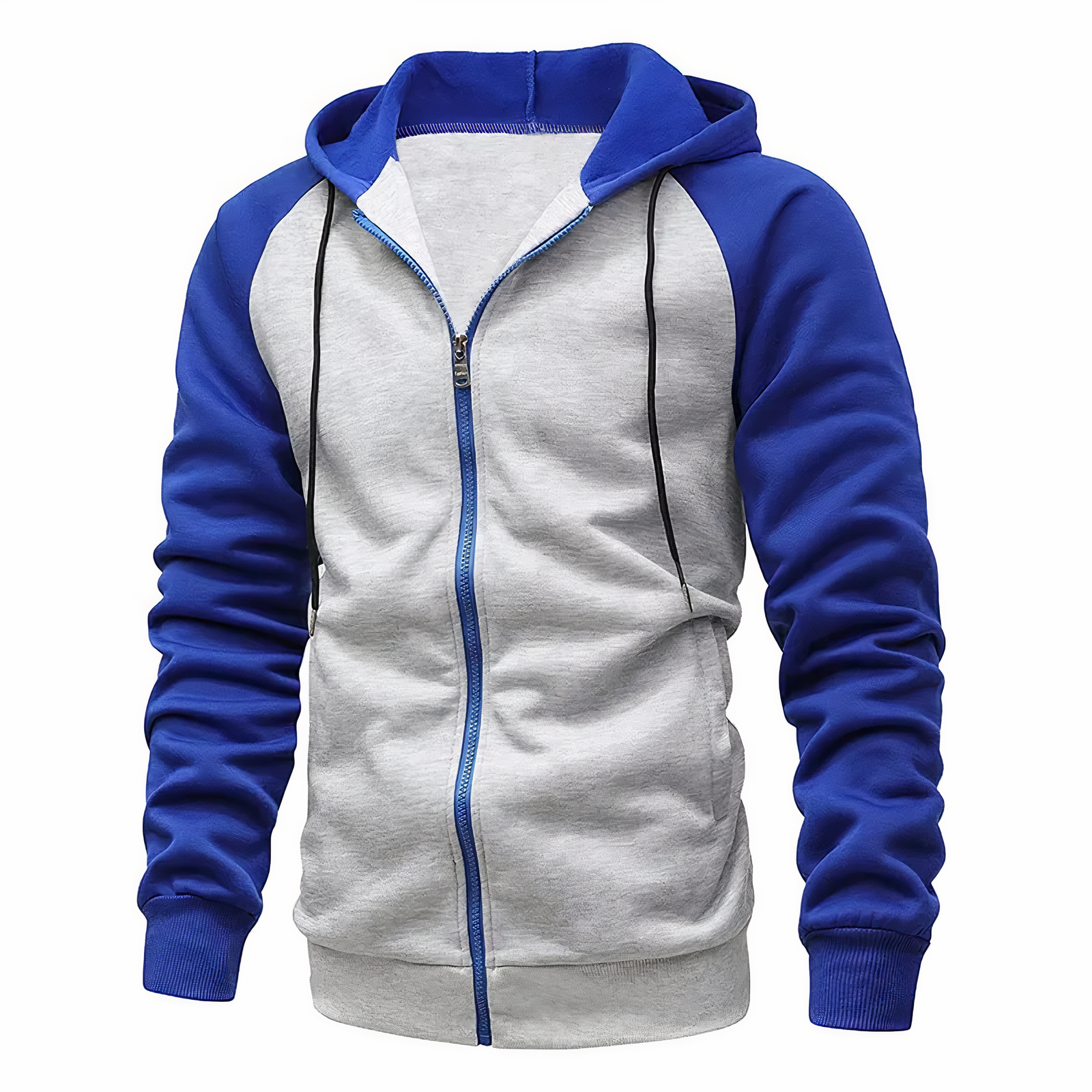 Sporty Fleece Hoodie Jacket for Men - OutfitLondon