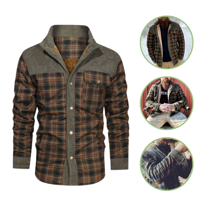 Waterproof Plaid Men's Parka Jacket