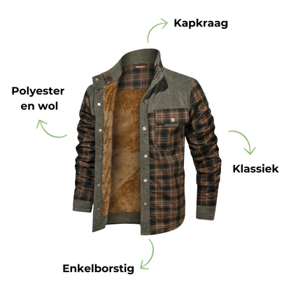 Waterproof Plaid Men's Parka Jacket