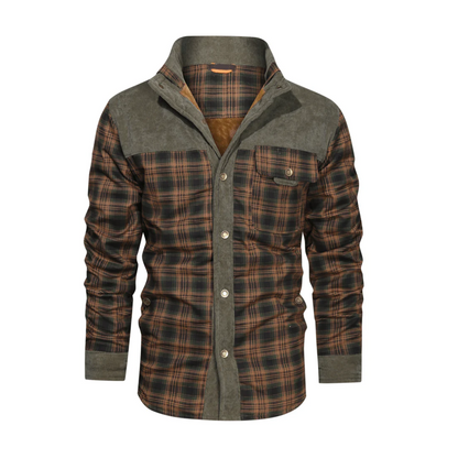 Waterproof Plaid Men's Parka Jacket - OutfitLondon