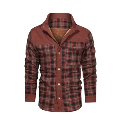 Waterproof Plaid Men's Parka Jacket