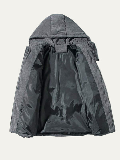 Waterproof Outdoor Jacket with Hood and Cargo Pockets
