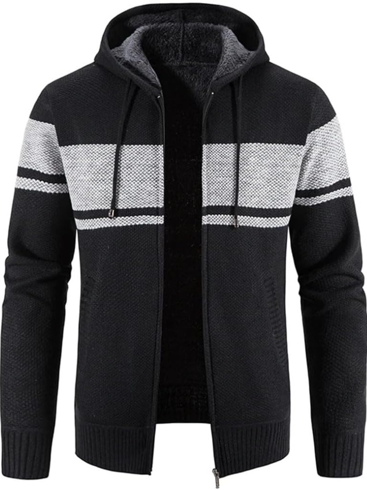 Cozy Mens Hoodie Fleece Jacket with Strings