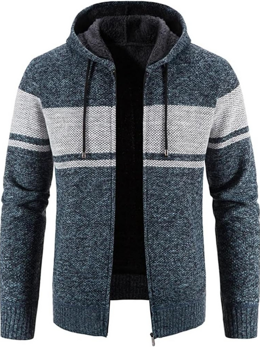 Cozy Mens Hoodie Fleece Jacket with Strings - OutfitLondon