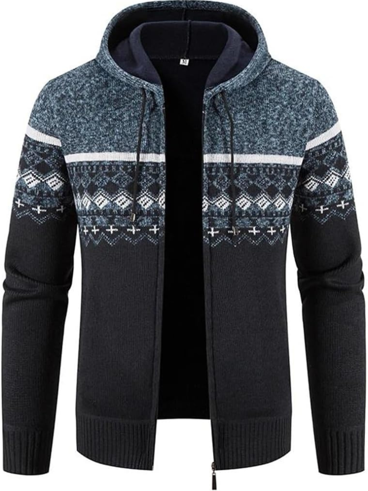Cozy Mens Hoodie Fleece Jacket with Strings