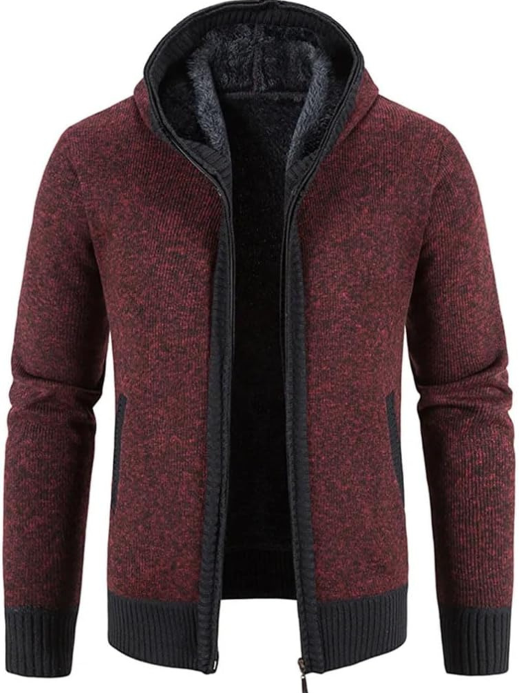 Cozy Mens Hoodie Fleece Jacket with Strings