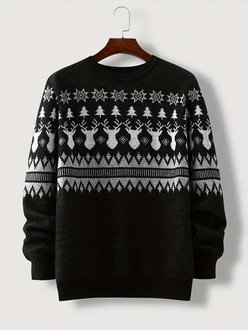 Men's Festive Pattern Holiday Sweater - OutfitLondon