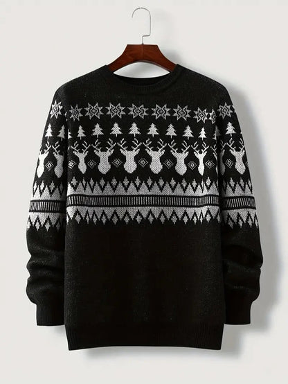 Men's Festive Pattern Holiday Sweater - OutfitLondon