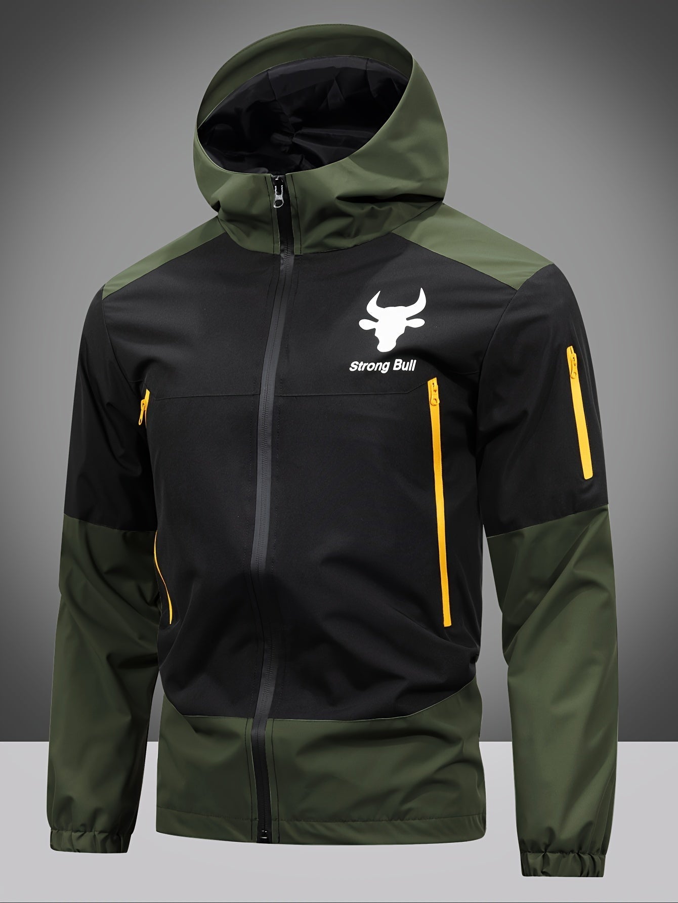 Waterproof Zip Up Hooded Mens Jacket