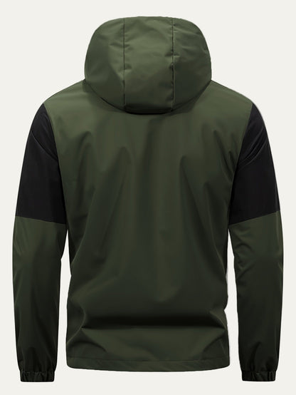 Men's Waterproof Hooded Zip Up Jacket