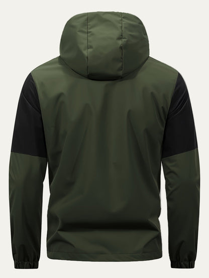 Men's Waterproof Hooded Zip Up Jacket