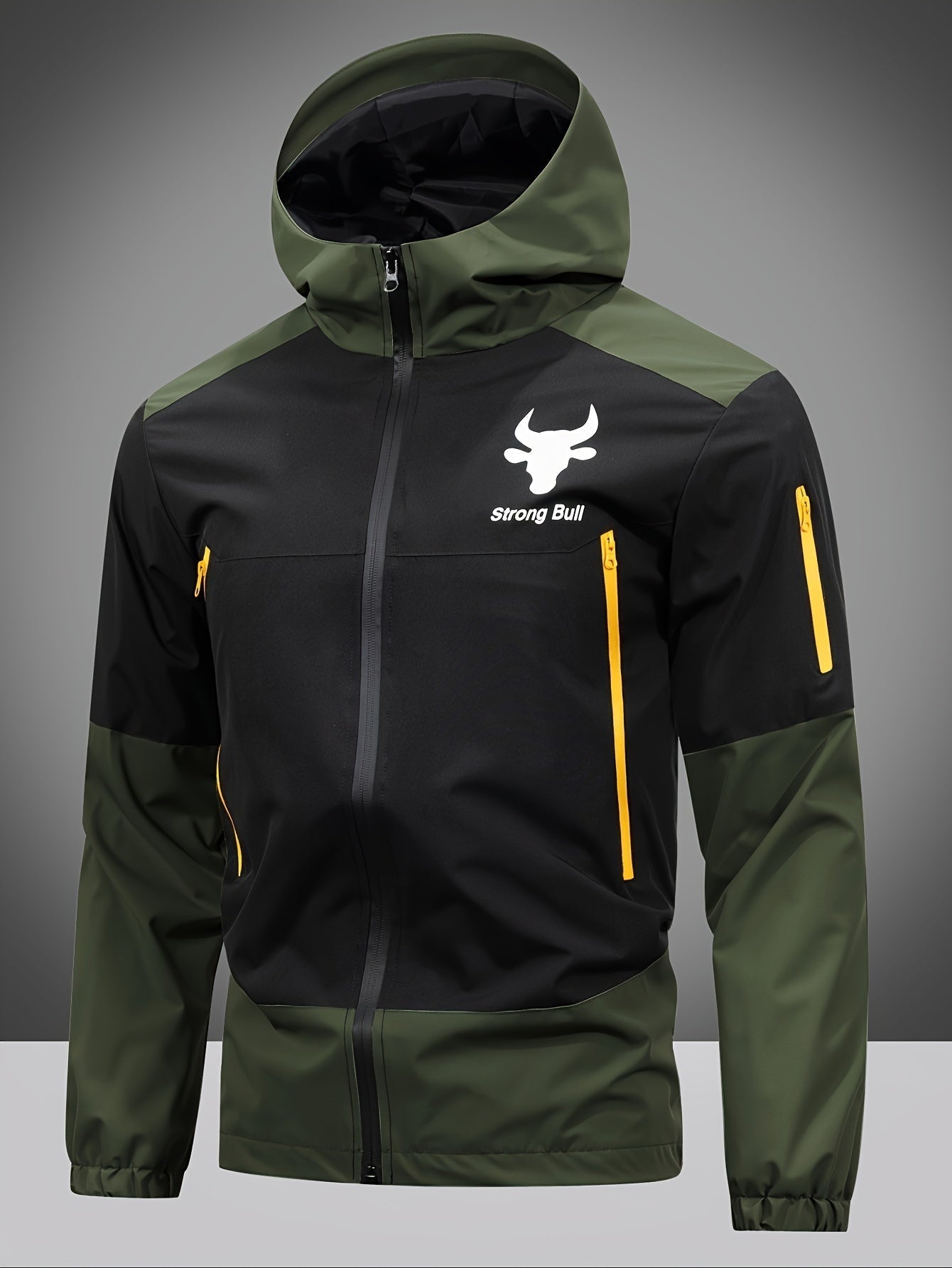 Waterproof Zip Up Hooded Mens Jacket - OutfitLondon