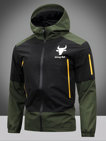 Waterproof Zip Up Hooded Mens Jacket - OutfitLondon
