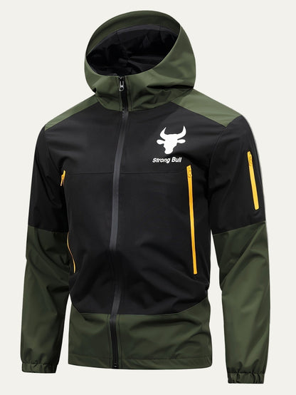 Men's Waterproof Hooded Zip Up Jacket - OutfitLondon