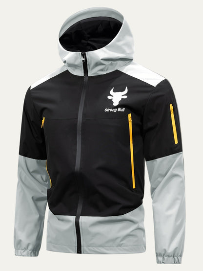 Men's Waterproof Hooded Zip Up Jacket