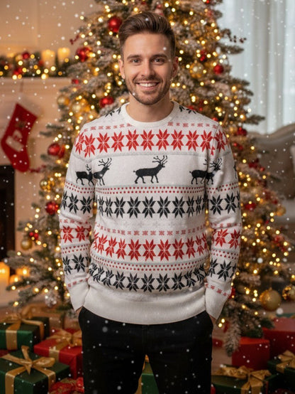 Men's Festive Holiday Knit Sweater - OutfitLondon