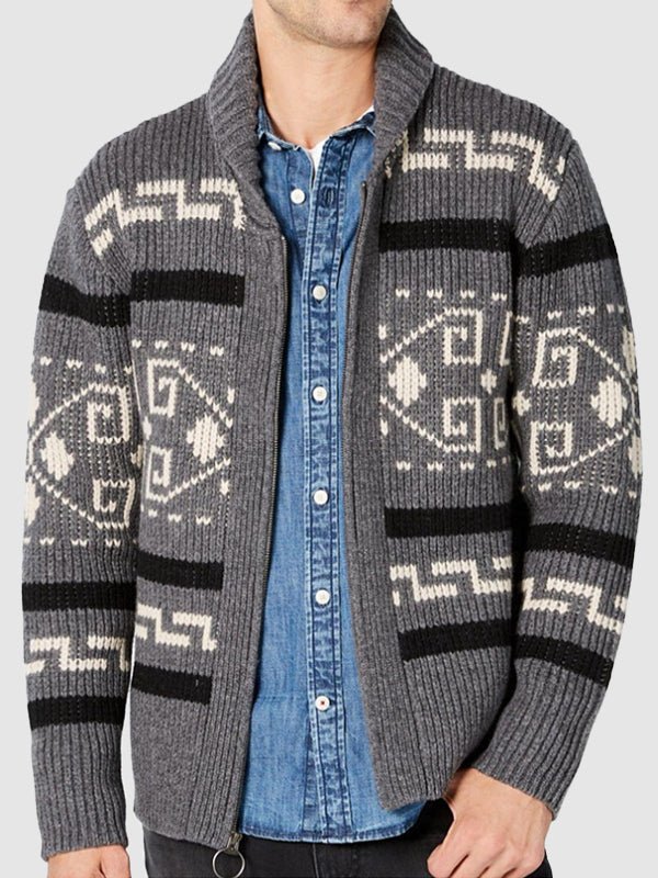 Men's Thick Knit Button Sweater