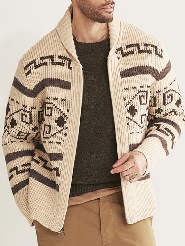 Men's Thick Knit Button Sweater - OutfitLondon