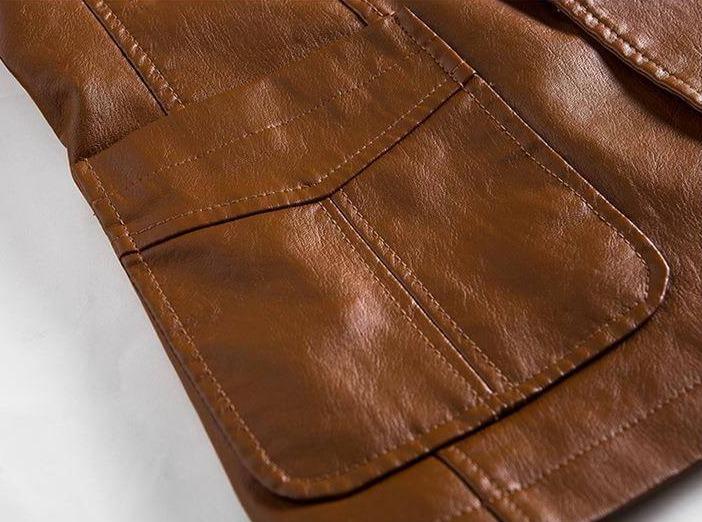 Classic Men's Faux Leather Jacket