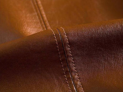 Men's Slim Fit Synthetic Leather Jacket
