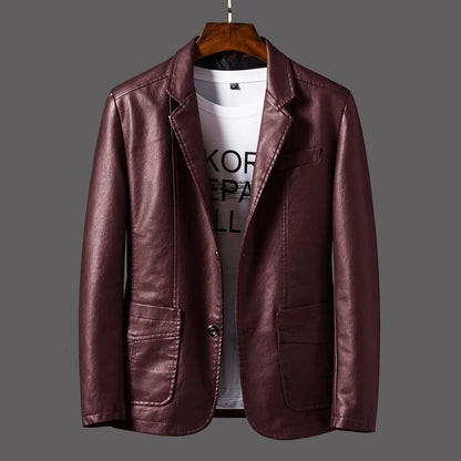Classic Men's Faux Leather Jacket