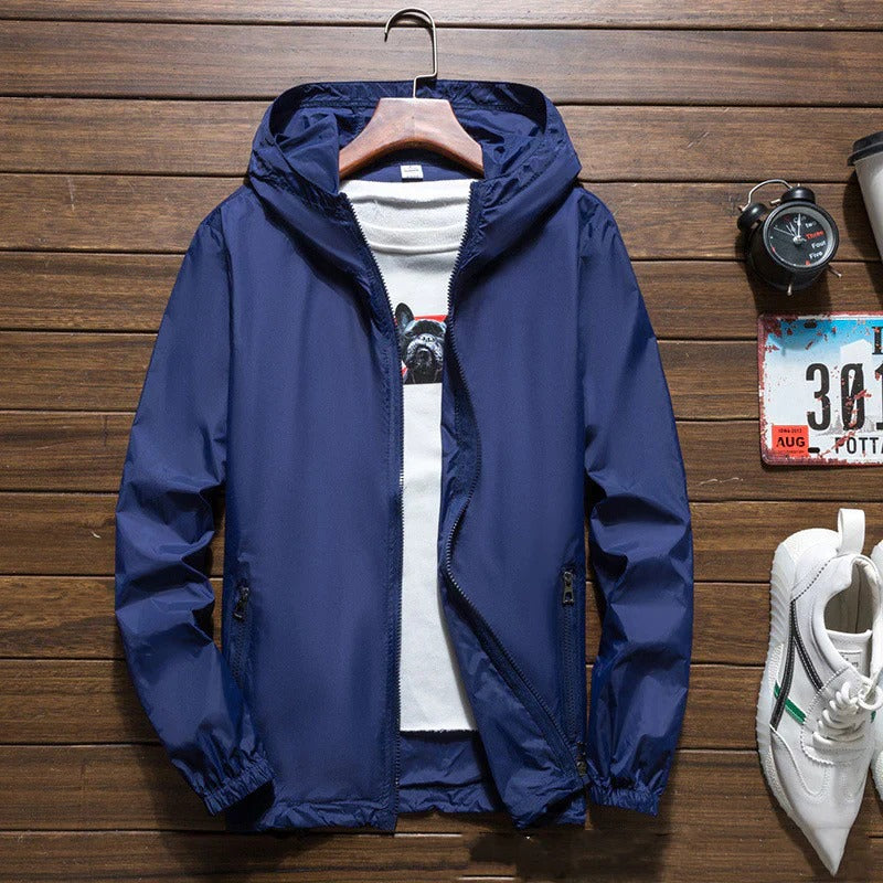Waterproof Lightweight Men's Windproof Jacket with Hood