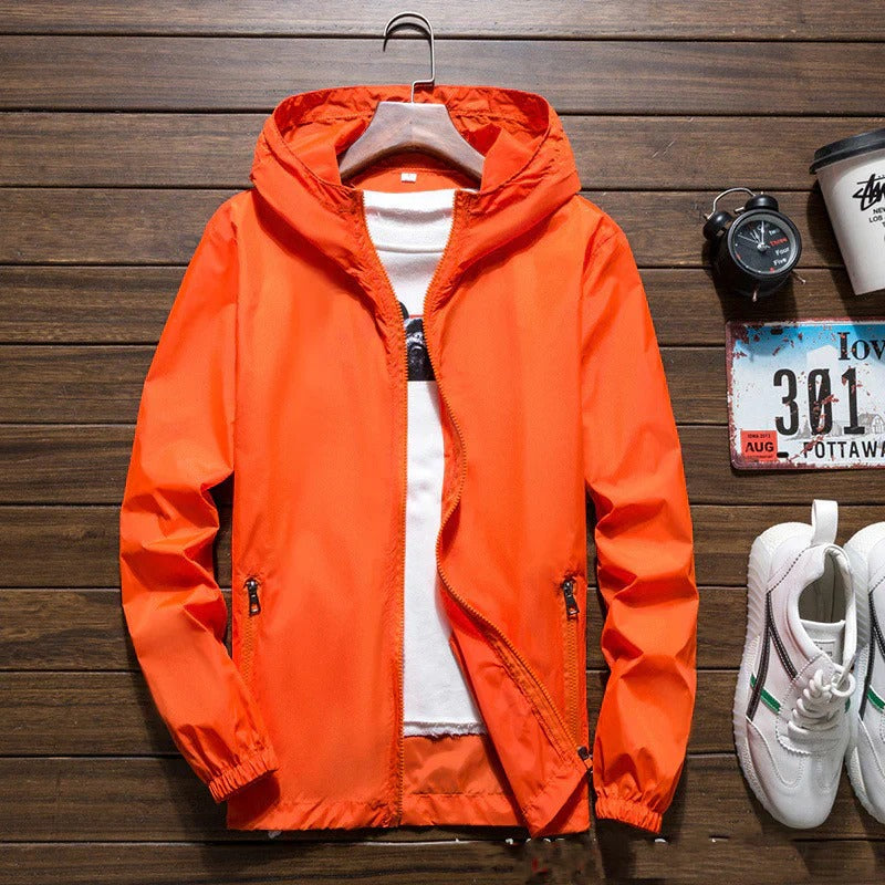 Waterproof Lightweight Men's Windproof Jacket with Hood - OutfitLondon