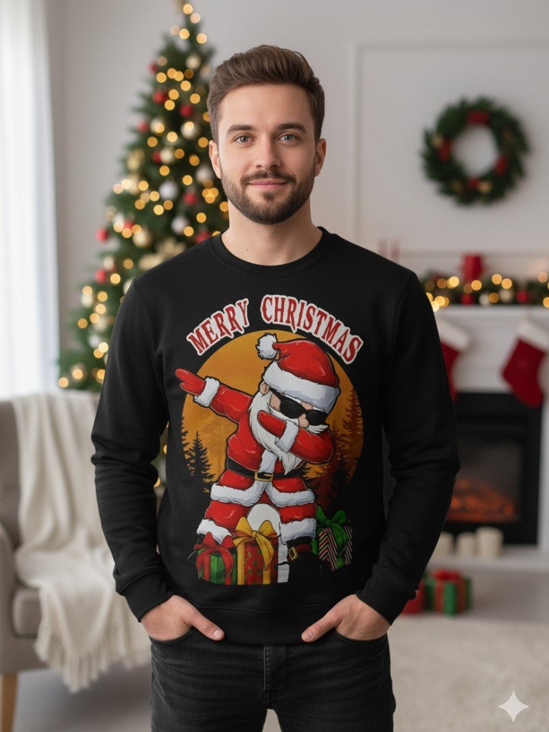 Men's Funny Xmas Santa Sweater - OutfitLondon