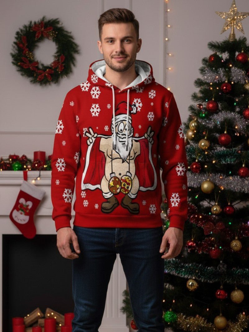 Fun Santa Graphic Holiday Sweatshirt - OutfitLondon
