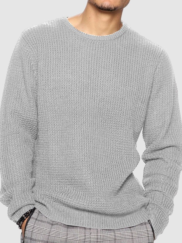 Casual Loose Fit Men's Crew Neck Sweater