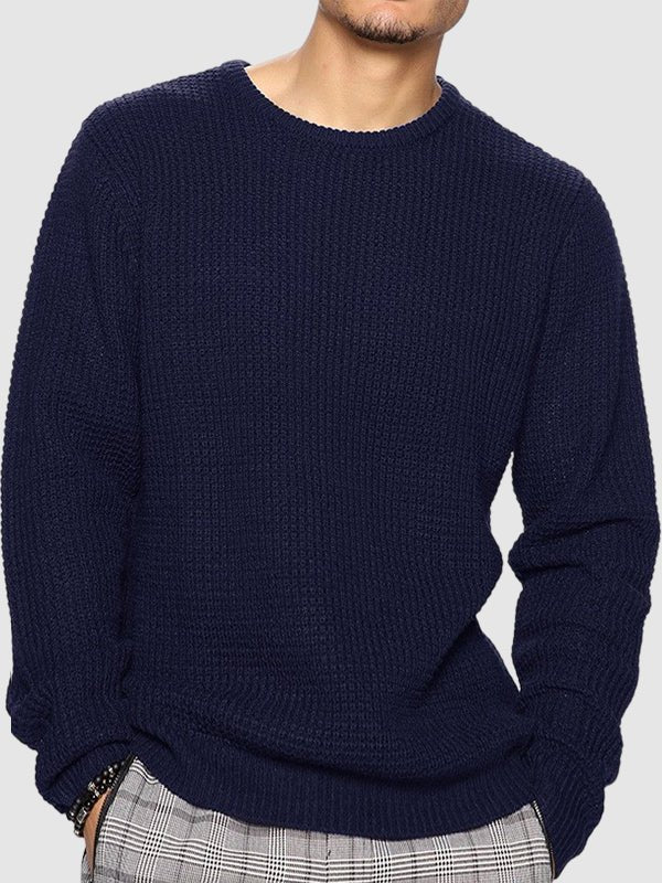 Casual Loose Fit Men's Crew Neck Sweater