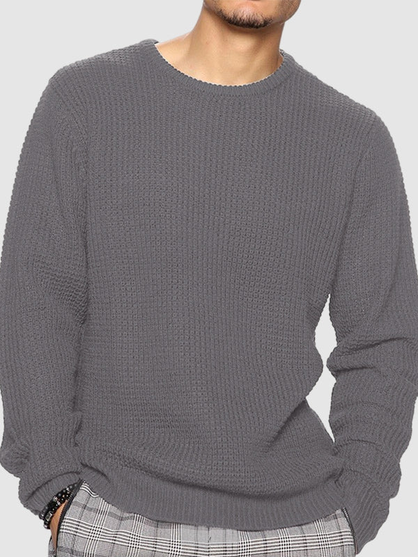 Casual Loose Fit Men's Crew Neck Sweater