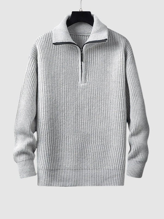Men's Lightweight Zip Up Sweater - OutfitLondon
