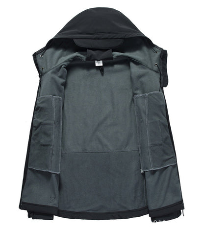 Waterproof Mens Softshell Jacket with Hood
