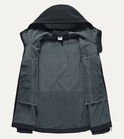 Waterproof Outdoor Mens Hooded Utility Jacket