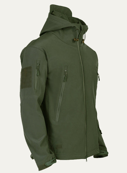 Waterproof Outdoor Mens Hooded Utility Jacket