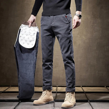 Men's Comfortable Fleece Lined Relaxed Fit Pants