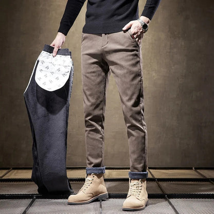 Men's Comfortable Fleece Lined Relaxed Fit Pants