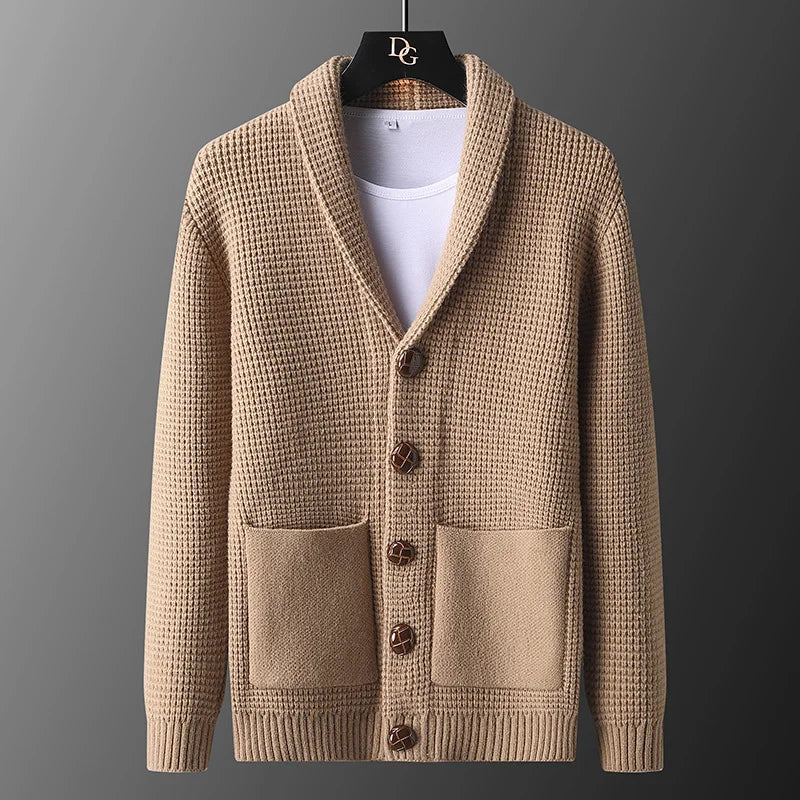 Classic Mens Wool Coat Stylish Fitted Design