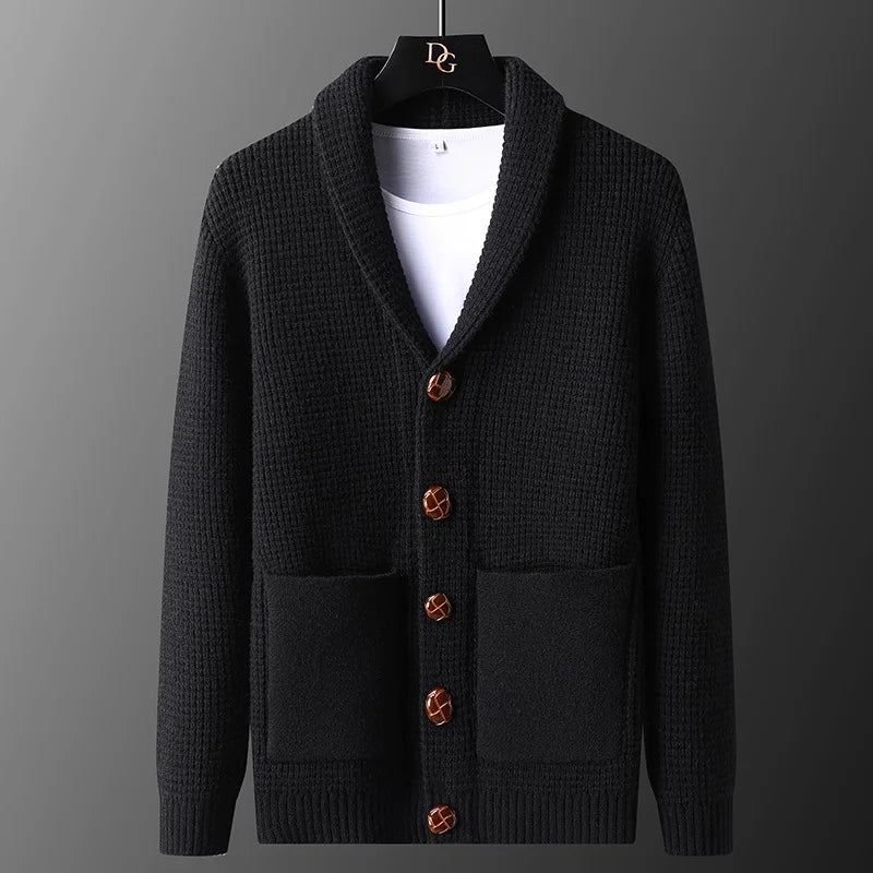 Classic Mens Wool Coat Stylish Fitted Design - OutfitLondon