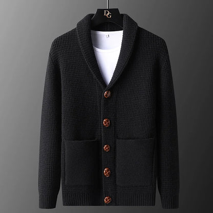 Classic Mens Wool Coat Stylish Fitted Design - OutfitLondon