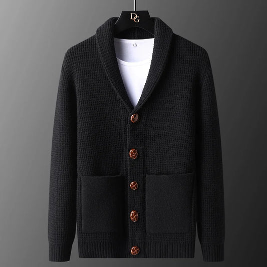 Classic Mens Wool Coat Stylish Fitted Design - OutfitLondon