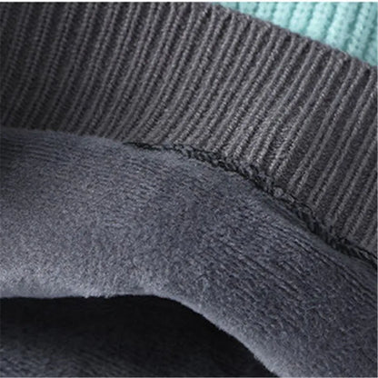 Warm Colour Block Crew Neck Sweaters for Men