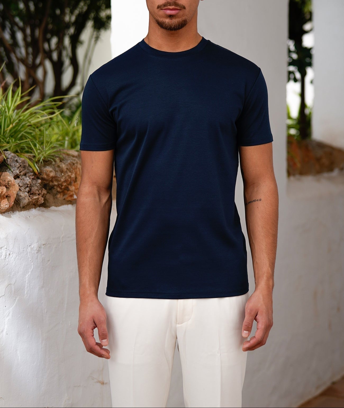 Luxury Soft Men's Crew Neck Tee - Smooth Satin Feel