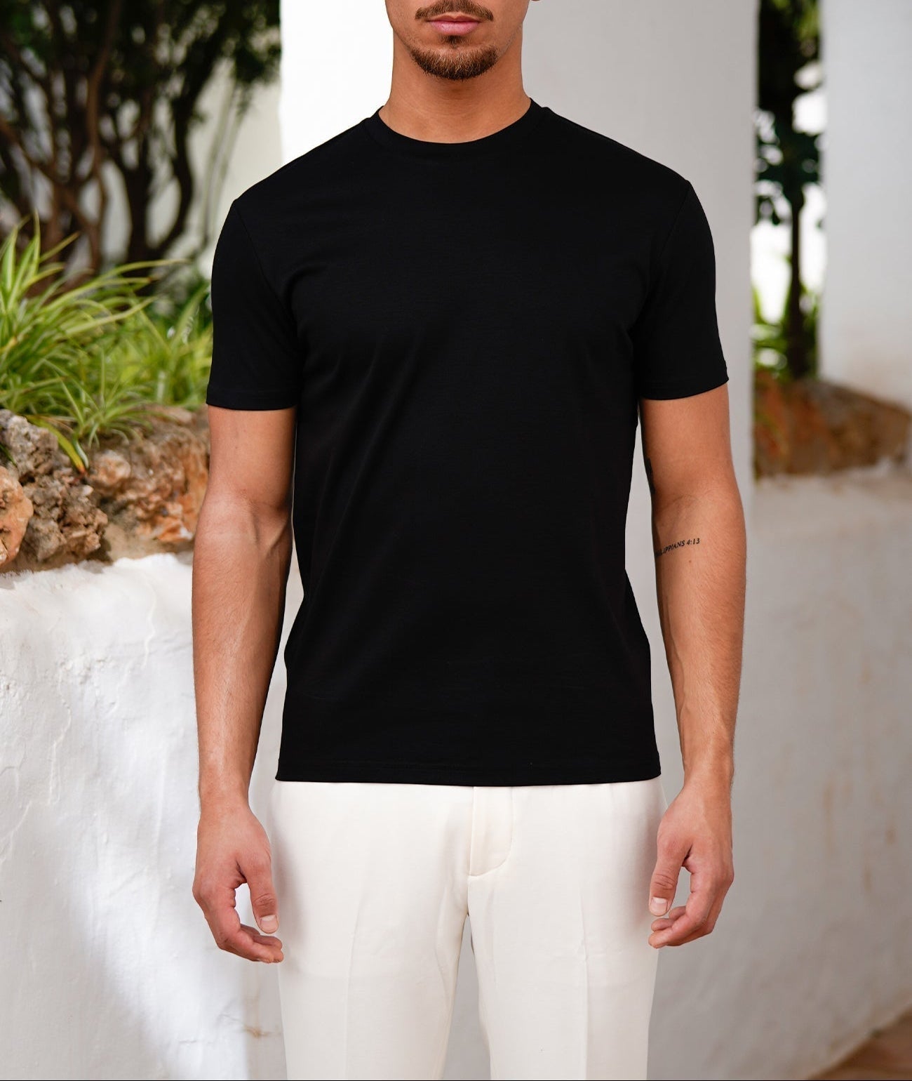 Luxury Soft Men's Crew Neck Tee - Smooth Satin Feel