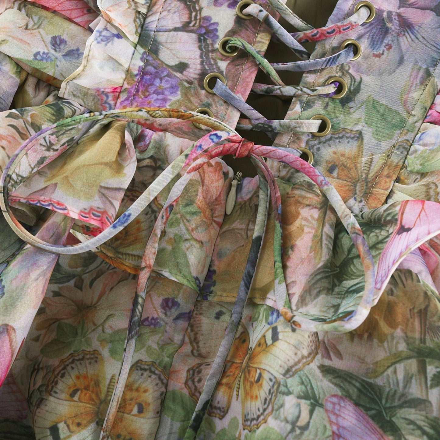 Meredith | Bustier Fit Floral Print Pleated Mini Summer Dress