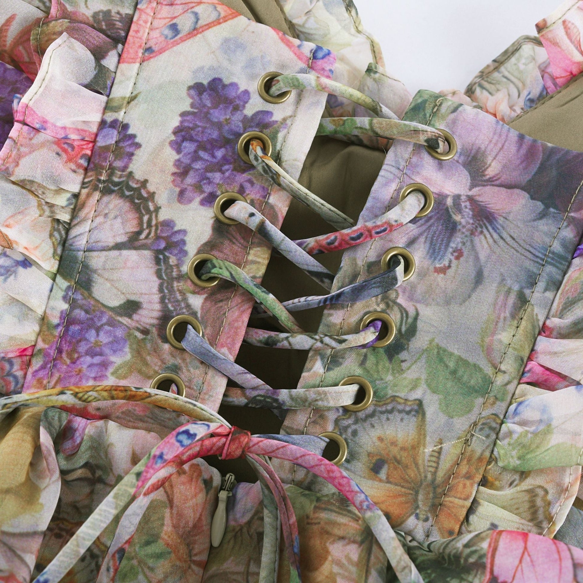 Meredith | Bustier Fit Floral Print Pleated Mini Summer Dress