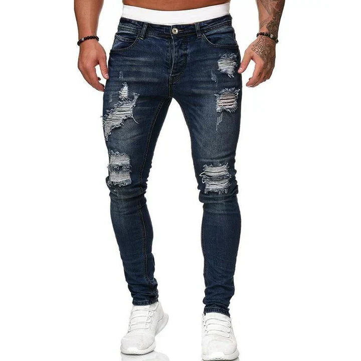 Slim Fit Men's Dark Jeans - OutfitLondon