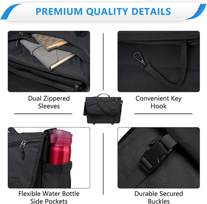 Durable Laptop Crossbody Bag with Adjustable Shoulder Strap