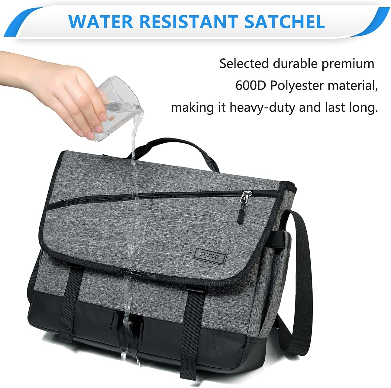Durable Laptop Crossbody Bag with Adjustable Shoulder Strap